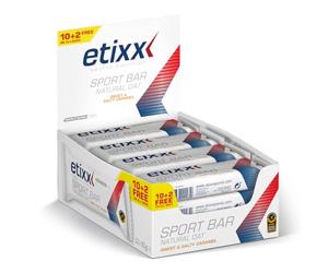 Etixx Natural Oat Sport Bar Sweet & Salty Caramel, Sabor a Caramelo - 12 barritas