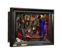 ETKVR Book Nook Kit, Estantería para Libros con Forma de Marco de Fotos, Kit de Casa de Muñecas en Miniatura para Montar en La Pared, Rompecabezas de Madera 3D DIY para Decorar Estanterías