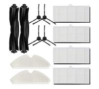 EtliN Compatible con Proscenic M7 Pro Kyvol S31 Honiture Q6 Uoni Lenovo T1 Pro Pieza de vacío Cepillo Lateral de Rodillo Filtro HEPA Bolsa de Polvo fregona (Color : 12pcs Combo Kit)