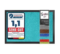 etm Alfombra atrapasuciedad ColorLine | Felpudo en muchos tamaños | Alfombra para interior | Alfombra antideslizante para pasillo, puerta principal, entrada, área de entrada, antesala - Turquesa