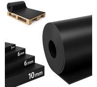 ETM SBR Alfombrilla de goma 120 x 1000 cm. 3 mm - Medida a metro - Negro y liso - Alfombrilla protectora antideslizante de goma Piso de goma Lámina de goma Tiras de goma
