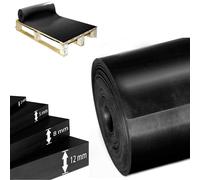 ETM SBR Alfombrilla de goma 120 x 50 cm. 10 mm - venta por metro - negro y liso - Esterilla protectora antideslizante de goma - Suelo placa de goma tiras de goma