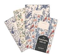 etmamu 1074 Juego de 4 cuadernos A5 | Chinoiserie patrón asiático exótico | Cuadros