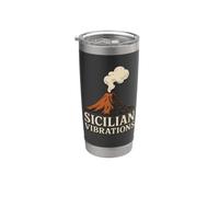 Etna Sicily Vibes - Vacaciones Vulcano Sur de Italia Sicilia Vaso térmico de acero inoxidable de doble pared