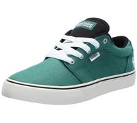 Etnies Barge LS - Aspecto clásico de Patinaje, Silhoutte Vulcanizado Delgado, Cuello blindado Fuerte, Vulc Reforzado, Ajuste Acolchado, Tenis de Uso Diario 2025, Verde Negro Blanco, 40 EU