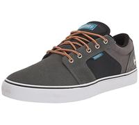 Etnies Barge LS - Aspecto clásico de Patinaje, Silhoutte Vulcanizado Delgado, Cuello blindado Fuerte, Vulc Reforzado, Ajuste Acolchado, Tenis de Uso Diario 2025, Gris Negro Amarillo, 37.5 EU