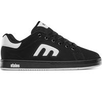 Etnies Callicut - Estilo de patinaje Heritage, aspecto hinchado, vibración gruesa de los años 90, suela de copa reforzada, sensación acolchada, tenis de uso diario, Negro/Negro/Blanco, 13