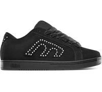 Etnies Kingpin - Zapatos clásicos de skate para hombre, calzado hinchado, sostenible, cómodo y duradero con plantilla de EVA troquelada, Negro/Negro/Plateado, 10.5