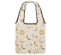 etoenbrc Bolsa de lona con estrellas azul luna para mujer, bolso de hombro, bolso de mano casual para viajes, trabajo, compras, Multicolor 6, Talla única