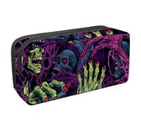 etoenbrc Estuche para lápices, diseño de manos de zombi de Halloween con cremallera, bolsa impermeable para bolígrafos, suministros de oficina, organizador de papelería para adolescentes, niñas,