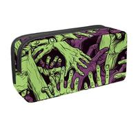 etoenbrc Estuche para lápices, diseño de manos de zombi de Halloween con cremallera, bolsa impermeable para bolígrafos, suministros de oficina, organizador de papelería para adolescentes, niñas,