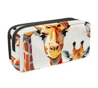 etoenbrc Estuche para lápices, Wild Giraffes Q, estuche para lápices con cremallera, bolsa impermeable para bolígrafos, suministros de oficina, organizador de papelería para adolescentes, niñas,