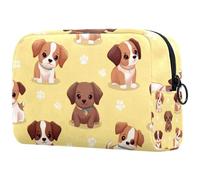 etoenbrc Little Puppy Paws - Bolsa de maquillaje reutilizable para viajes, bolsa de maquillaje grande para adolescentes, niñas, mujeres, 7.3 x 3 x 5.1 pulgadas, Multicolor 1, talla única