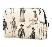 etoenbrc Super Skeleton - Bolsa de maquillaje de viaje, reutilizable, bolsa de cosméticos grande para adolescentes, niñas, mujeres, 18,5 x 7,6 x 13 cm, Multicolor 9, Talla única