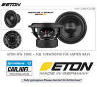 Eton MW10 25cm 10" Pulgadas Subwoofer Bass Altavoz Chasis Para Caja Auto KFZ