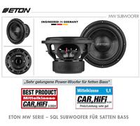 Eton MW 6.5 - Potente subwoofer de 16,5 cm (6,5 pulgadas), graves de carrera larga para coche, altavoz de graves con imán de ferrita, 2 bobinas de voz dobles de 2 ohmios, 2 x 250 W, 1 unidad.