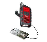 Eton Odyssey Radio de emergencia con manivela, radio meteorológica NOAA, radio de onda corta AM/FM, linterna, cargador de teléfono, cargador solar, altavoz Bluetooth, radio oficial de la Cruz Roja