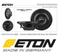 Eton PW12FLAT 30 CM Subwoofer de Superficie Chasis 2 x 2 Ohm, 12" 700 Vatios