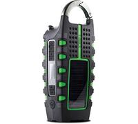 Eton Scorpion II - Radio meteorológica portátil de Emergencia Resistente y multialimentada, Color Verde