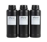 eTone 3 botellas de almacenamiento de productos químicos para cuarto oscuro de 500 ml con tapas de película para desarrollo de fotos, equipo de procesamiento (negro)