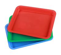 eTone Juego de bandejas de desarrollo para desarrolladores de baño de parada y fijador, 3 cuencos de plástico en colores, accesorios para el desarrollo de películas de gran formato