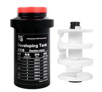 eTone Tanque de desarrollo de películas profesional, capacidad de 3 espirales para 120, 127, 135 y 4x5 negativo en blanco y negro, equipo de desarrollo de cuarto oscuro