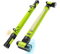 ETOOLAB - Lámpara LED de taller, 5200 mAh, 1200 lm, para el espacio del motor con imanes, foco de construcción, gancho de 360°, sensor de presencia, para camping, construcción, garaje, color verde