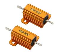 ETOPARS 2 Piezas 10W 8 Ohm Resistencia 5% Aluminio Carcasa Resistencia Bobinado Chasis Montado Resistencias de Carga Aluminio Caja Resistor Adaptador Luces Convertidor