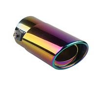 ETOPARS 62mm Tubo de Escape del Coche Universal Tubo de Punta de Silenciador de Escape Acero Inoxidable Tubo de Extremo Cola Final Automóviles Salida única Directo Vistoso