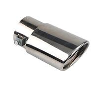 ETOPARS 62mm Tubo de Escape del Coche Universal Tubo de Punta de Silenciador de Escape Acero Inoxidable Tubo de Extremo Cola Final Automóviles Salida única Directo Plata