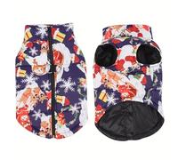 ETOPARS Abrigo para Perro Impermeable, Mascotas Disfraz de Navidad Ropa Cálida para Cachorros Perros Pequeños Gatos, Chaqueta Térmica de Invierno