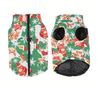 ETOPARS Abrigo para Perro Impermeable, Mascotas Disfraz de Navidad Ropa Cálida para Cachorros Perros Pequeños Gatos, Chaqueta Térmica de Invierno