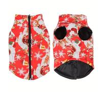 ETOPARS Abrigo para Perro Impermeable, Mascotas Disfraz de Navidad Ropa Cálida para Cachorros Perros Pequeños Gatos, Chaqueta Térmica de Invierno