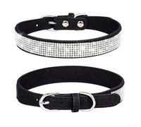 ETOPARS Collar de Perro con Pedrería, Collar para Perros de Ante Suave y Brillante, Collares para Mascotas Gato con Diamantes de Imitación