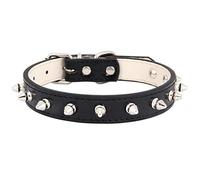 ETOPARS Collares de Perro de Remache de Uñas de Bala, Collar de Gato de Cuero Spiky, Cuello de Perro con Remaches para Tamaño Medio, Pit Bull, Bulldogge Inglés