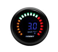 ETOPARS Motor de Coche Auto Digital 2 Pulgadas 52mm Medidor Turbo Boost Kit Refuerzo Bar Pantalla Indicador de luz LED Tinte Humo Len Calibre Carreras