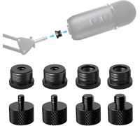 Etour Juego de 8 adaptadores de soporte de micrófono de 5/8 hembra a 3/8 macho, 3/8 hembra a 5/8 macho, 5/8 hembra a 1/4 macho y 1/4 hembra a 5/8 macho adaptador de rosca de micrófono para micrófono