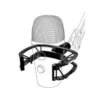 Etour Soporte de choque para micrófono nano azul con filtro pop, suspensión antivibración, soporte de montaje elástico para micrófono con adaptador de tornillo de 3/8 o 1/4 pulgadas compatible con