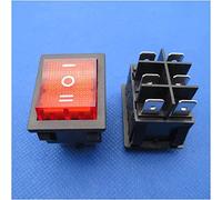 ETPBRIMSF Rocker Switch 1pcs 6 Pin 3 Archivos 0A 250VAC ON- Apagado -EN Botón con Ligera Corriente Alta Potencia Resistencia a la Temperatura(with Light 30a)