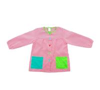 Etrexonline Bata Escolar Infantil con Botones Prácticos - Ideal para Guardería y Colegio, Babi Cómoda para Niños y Niñas, Dos Bolsillos, Color Rojo, 11-12 Años (Talla 12)