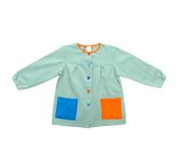 Etrexonline Bata Escolar Infantil con Botones Prácticos - Ideal para Guardería y Colegio, Babi Cómoda para Niños y Niñas, Dos Bolsillos, Color Verde, 4-5 Años (Talla 3)