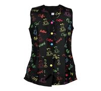 Etrexonline Casaca Mujer Sin Mangas con Botón Uniforme Laboral Limpieza Casaca Señora - Estampada Café S