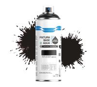 Etrexonline Pintura Spray Ecológica 400ml - Base Agua, Sin Olor - Para Muebles, Metal, Plástico y Madera - Colores Vivos y Permanentes, Cobertura Uniforme - Negro Satinado, 1 unidad