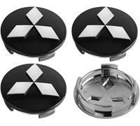 ETRFUNB 4 Piezas Coche Tapacubos para Mitsubishi Colt 2008-2024 60mm, Centro de Rueda Tapas de Rueda Cubos de Bujes con Logotipo Tapas Centrales,A