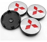 ETRFUNB 4 Piezas Coche Tapacubos para Mitsubishi Colt Z30 2004-2012 60mm, Centro de Rueda Tapas de Rueda Cubos de Bujes con Logotipo Tapas Centrales,D