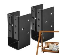 Étriers De Fixation 2x4 Pour Solives En Bois - Connecteurs De Support Cachés | Lot De 2 Supports Métalliques Pour Garde-Corps, Terrasse, Escalier, Clôture, Étagère Et Projets De Menuiserie