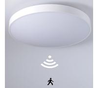 Etrogo Plafon LED con Sensor de Movimiento y Crepúscular Encendido/Apagado Automático, 3 distancia de inducción ajustable,25W 2500lm 3000K Blanco Caldo