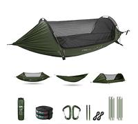 ETROL Hamaca para exteriores, para 2 personas, ultraligera, capacidad de carga de 500 kg, 290 x 140 cm, 3 en 1 función paracaídas, camping, hamacas para senderismo, viajes, playa, jardín