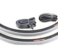 ETRTO 25-540/541 - Cubiertas para silla de ruedas (24 x 1, neumáticos de alta presión de hasta 7,5 bar, 24", ETRTO 25-540/541 (600 x 25 A), color gris y negro, perfil de bloque Super HP + Long Wear