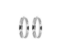ETRUSCA GIOIELLI Pendientes de mujer chapados en rodio - Pendientes de aro cóncavos hipoalergénicos - Joyas Made in Italy - Idea regalo cumpleaños, aniversario, día mujer, día madre, Talla única